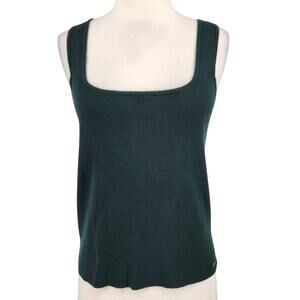 Calvin Klein Sleeveless Knit Top – Square Neckline & Deep-Cut Back - Size Medium